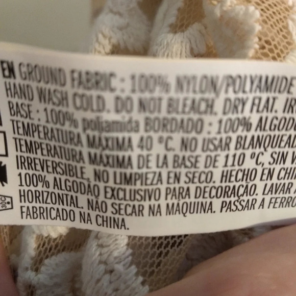 Forever 21 Maxi Sheer Cardigan Topper Kimono Embroidered Beige White Macrame L - Picture 5 of 13